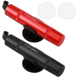 CJMUQHEHH 2pcs Nothammer Auto mit Gurtschneider, Sicherheits-Hammer, Gurtschneider für Autos, 2-in-1 Notfallwerkzeug, kompakter Fensterbrecher(Rot, Schwarz)