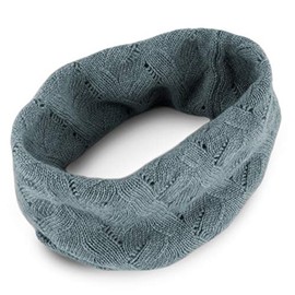 Love Cashmere Men's 100% Cashmere Infinity Scarf Snood - Light Gray - made in Scotland
