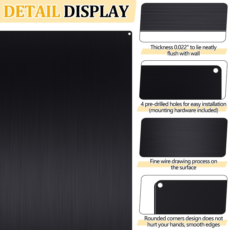 Yaocom Stainless Steel Backsplash Range Hood Stove Backsplash Back Stainless