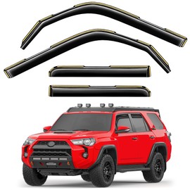 saleago Saleago in-Channel Window Rain Guards Fit for Toyota 4Runner 2010-2024 Extra Durable Window Visors Window Deflectors Vent Visors Vent Shades Car Accessories-4 pcs 2-Q09