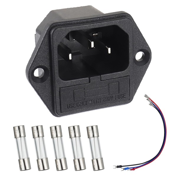 EPLZON AC 250V 10A 2 in 1 Mount Inlet Module