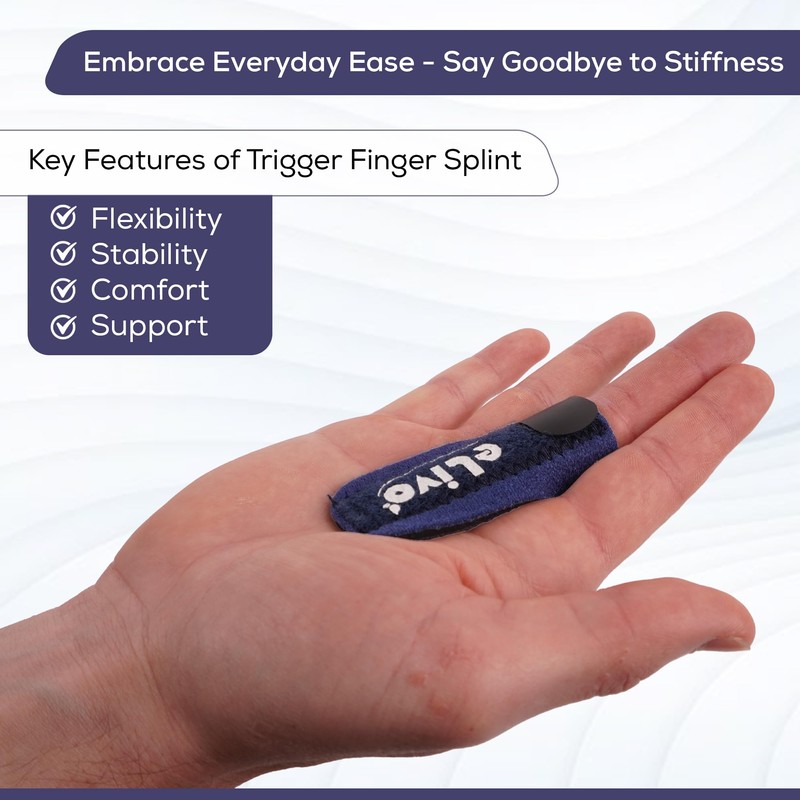 MedVance Elivo Finger Splint, Trigger Finger Support Brace for Thumb,