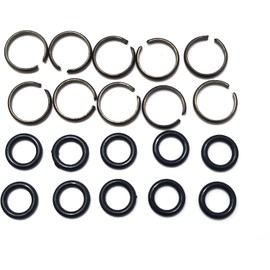 SANFAY 10-Piece 1/2 Inch Impact Wrench Socket Retainer Rings Set, Black, Carbon, Rubber, Steel