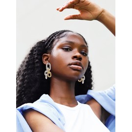 Stocking Stuffers Gold Chain Link Earrings for Women Paper Clip Dangle Drop Earrings Geometric Link Stud Earrings