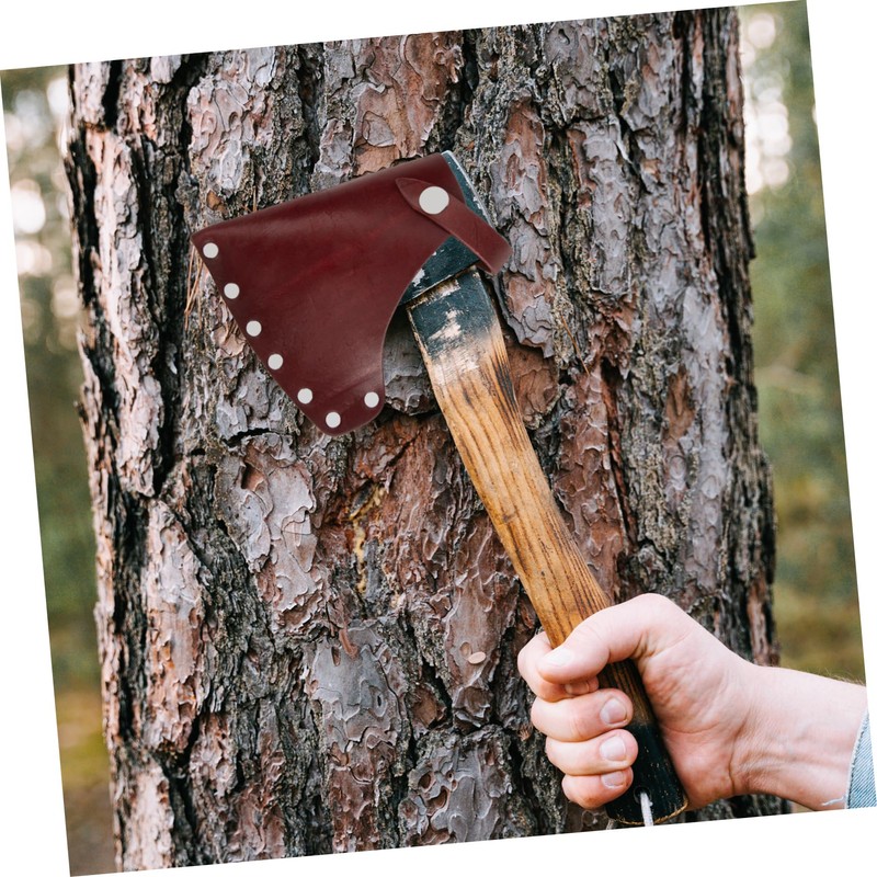 Kisangel 2pcs Hatchet Supply Cattlehide Protective Cover Portable Cover Sleeve