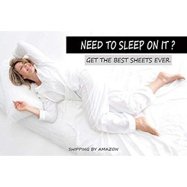 Feather & Stitch 500 Thread Count 100% Cotton Stripe Sheets + 2 Pillowcases, Soft Sateen Weave, Deep Pocket, Hotel Collection, Luxury Bedding Set (Dark Blue, King)