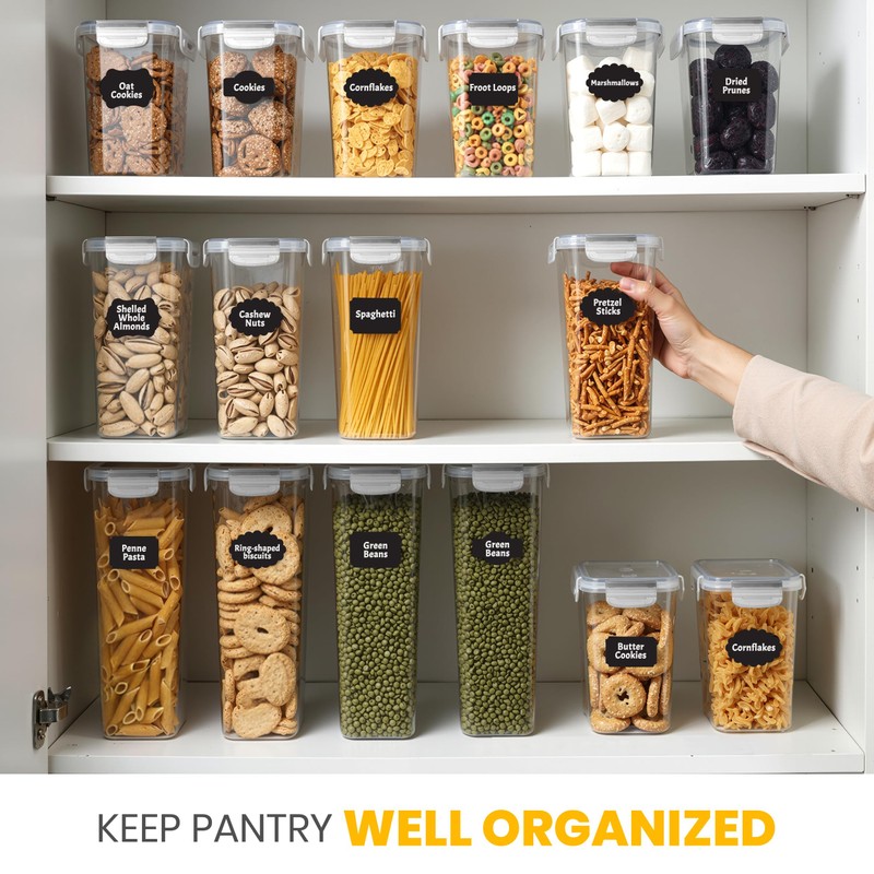 KICHLY Airtight Food Storage Containers Set with Lids – 24