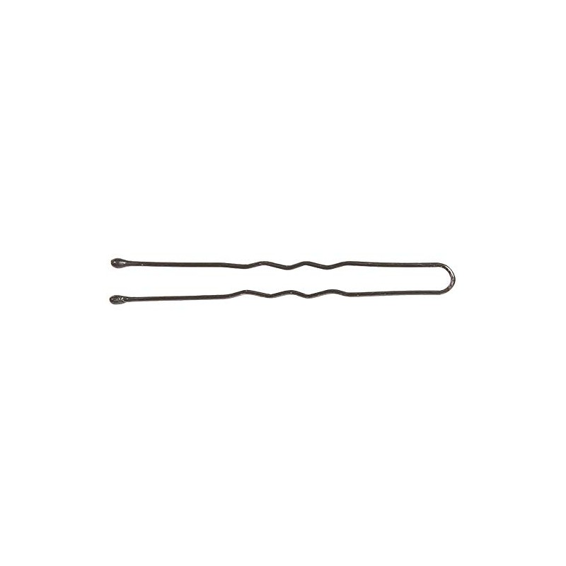 ForPro Hair Pins, Black, Ball-Tipped, Crimped, Non-Damaging, 2” L, 1