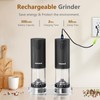 SAKAMOSH Salt and Pepper Shakers Set Electric Black, External Coarseness