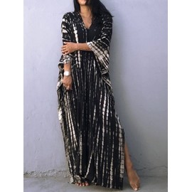 SMUDGE Life Kaftan Dresses for Women Plus Size Summer Beach Dress with Print and Swim Cover Ups