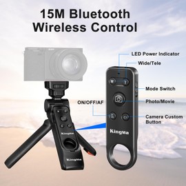King Ma Camera Mini Tripod with Remote Handle Camera Tripods Small Camera Holder Compatible with Sony ZV-1F ZV-E10 ZV-1 ZV-E1 RX100VII & Canon EOS R8 R5 R10 R50 & Nikon Z50 COOLPIX P950 Z6 II Z fc Z30