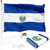 UD_G128 Combo Pack: 6 Ft Tangle Free Spinning Flagpole (White)