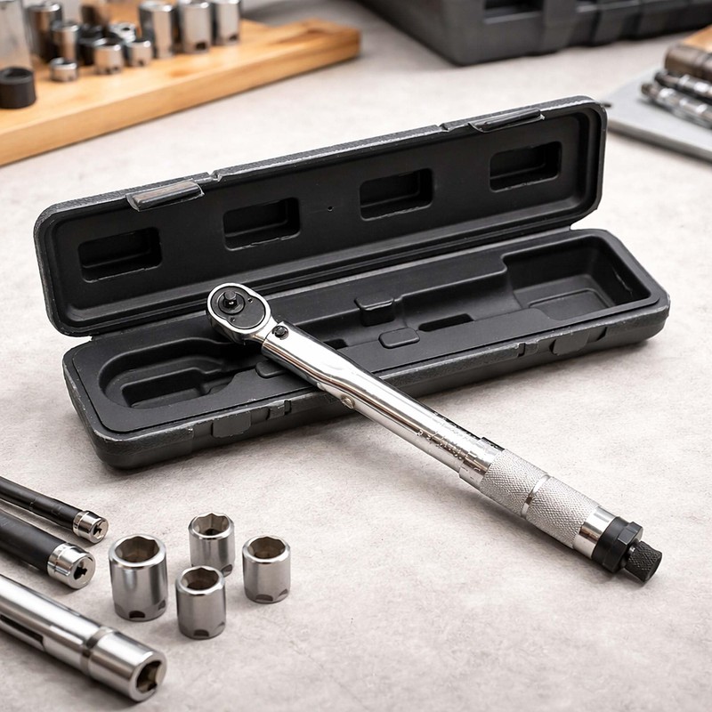 Torque wrench with 1/4 inch/0.63cm and 2 - 24 Nm