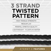 ATERET Twisted 3-Strand Black Polypropylene Rope Monofilament I 5/16" x