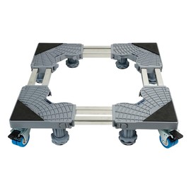 Mobile Base With 4 Locking Wheels And 8 Strong Feet 27.5”-35.4”, Heavy Duty Furniture Dolly for Washer, Refrigerator and Dryer, Adjustable Fridge Stand Washing Machine Stand Pedestal (27.5”-35.4”)