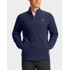 Pudolla Quarter Zip Pullover Men Running Long Sleeve Golf Shirts
