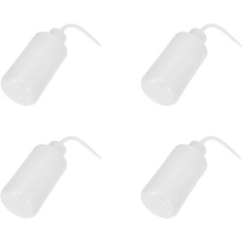 Ciieeo Botella de Lavado Exprimible para Pestañas 250 Ml Boquilla Curva, 4 Piezas Escala Graduada, Herramienta Práctica para Limpieza de Ojos y Enjuague de Extensiones, Uso en Salón
