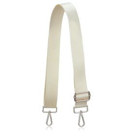 Allzedream Wide Purse Strap Replacement Crossbody Shoulder Bag Adjustable, Floral White,silver Hardware, Medium, Solid Color