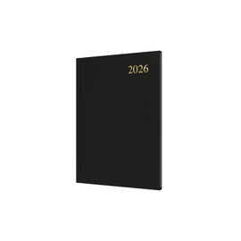 Collins - Essential - 2026 12 Month Calendar Year Planner, Week-To-View Diary, A5 Hard Cover - Black (ESSA53.99-26)