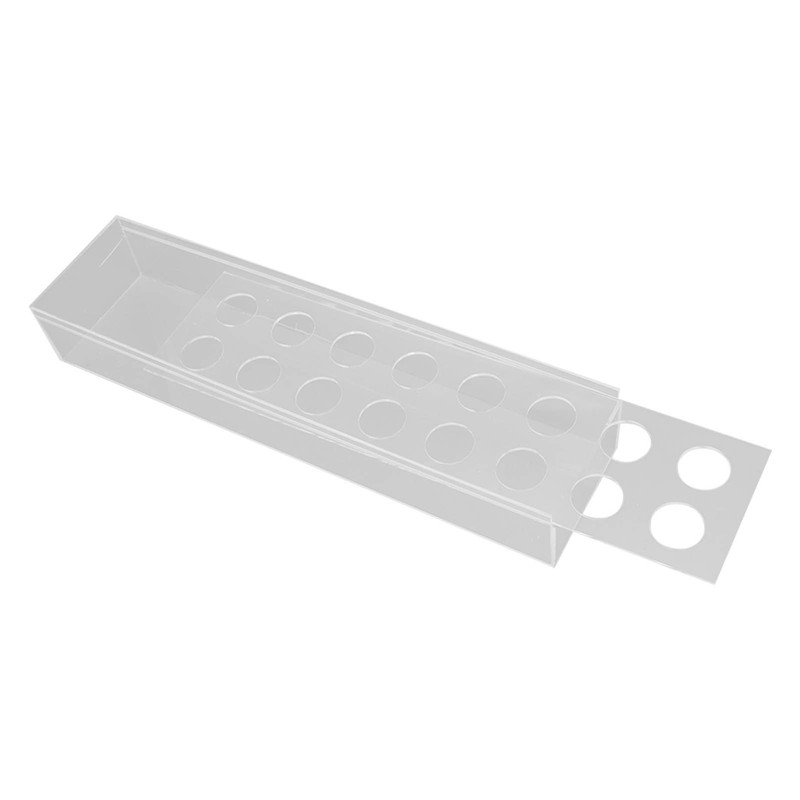 Clear Acrylic Flower Vase Multi Holes Elegant Decorative Long Rectangle