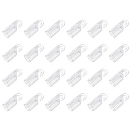 sourcing map Blind Wand Hook,24Pcs 1" x 0.3" - Plastic Hexagonal Vertical Blinds Replacement Parts, Tilt Wand Rotating Tip Hook Repair for Broken Blind Parts (Transparent)