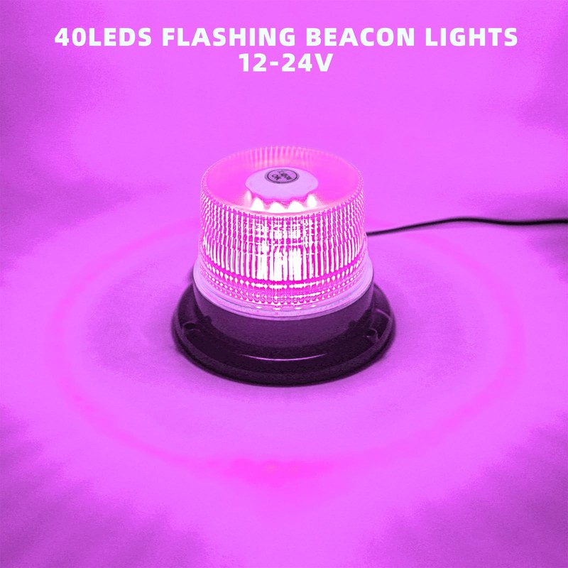 1-Pcs Purple LED Beacon Lights for Funeral Escort Truck Vehicles