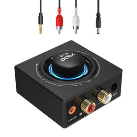 YMOO Bluetooth 5.3 Audio Empfänger für Stereoanlage, Bluetooth Adapter AUX HiFi, 50ft Reichweite, 3.5 mm Klinke & Cinch-Eingang Receiver für TV/Handy/Tablet/PC/MP3-Player/Verstärker
