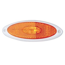 Jokon LED Marker Light, 12 V, 1 W, Clear, 200 mm Cable, IP67 White Frame (932947603)