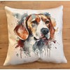 Anonymous Gifting Watercolour dog printed cushion cover - perfect for