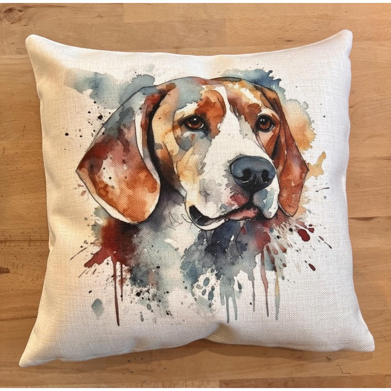 Anonymous Gifting Watercolour dog printed cushion cover - perfect for