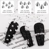 editTime 3D Metal Punk Nail Charms Jewels Kit, 300pcs Alloy