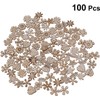 100Pcs Unfinished Wooden Flower Wood Slice Leaf Pattern Wood Cutouts