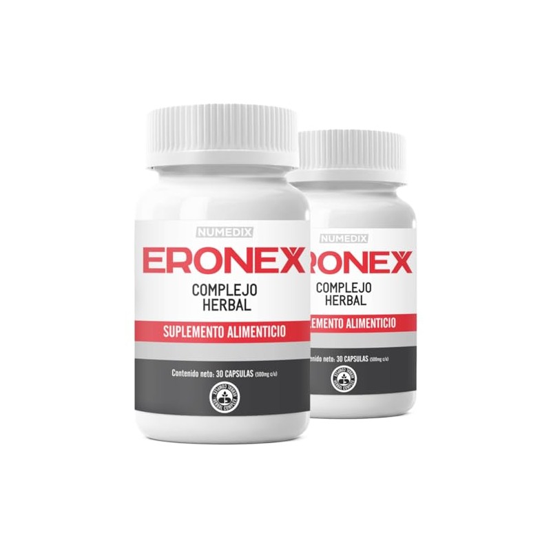 ERONEX (2 Frascos) - Suplemento Alimenticio - L-Arginina y Zinc
