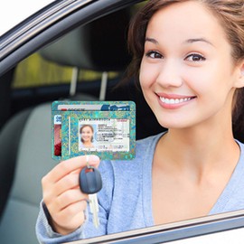 Fintie Slim Minimalist Front Pocket Wallet, RFID Blocking Credit Card Holder Card Cases with ID Window for Men Women (Shades of Blue)