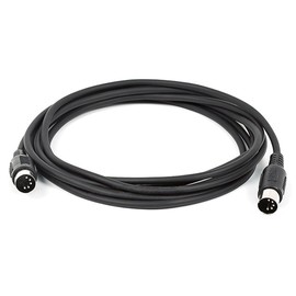 C&E 10 Feet (ft) MIDI Cable with 5 Pin DIN Connector, Black