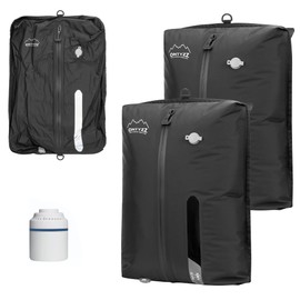 ONTYZZ TPU Vacuum Compression Bags for Travel, IPX8 Waterproof Vacuum Bags, Space Saver for Luggage/Camping/Home Storage (2 Pack with Air Pump-Black)