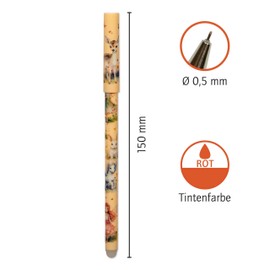 Tapirella - Set of 12 Gel Eraser Pens Elves Princess - with Eraser to Remove Ink - Red - Erasable Gel Pens by Lutz Mauder Gel Pens Kids and Adults - Ink Pen