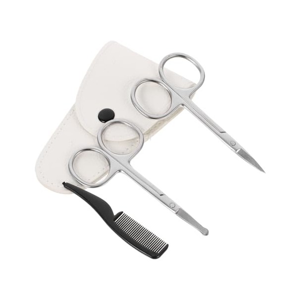 8pcs Stainless Steel Beard Scissors Set for Men Professional Hair
