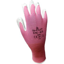 12 Pack Showa Atlas NT370 Atlas Nitrile Garden Gloves - Sizes XS, S and Large (Assorted Colors) (XS)