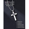 Seiyang Crucifix Necklace Men 925 Sterling Silver Cross Pendant Jesus