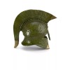 Marinakis Handmade Metal, Bronze Green Oxidation Greek Corinthian Helmet 5"