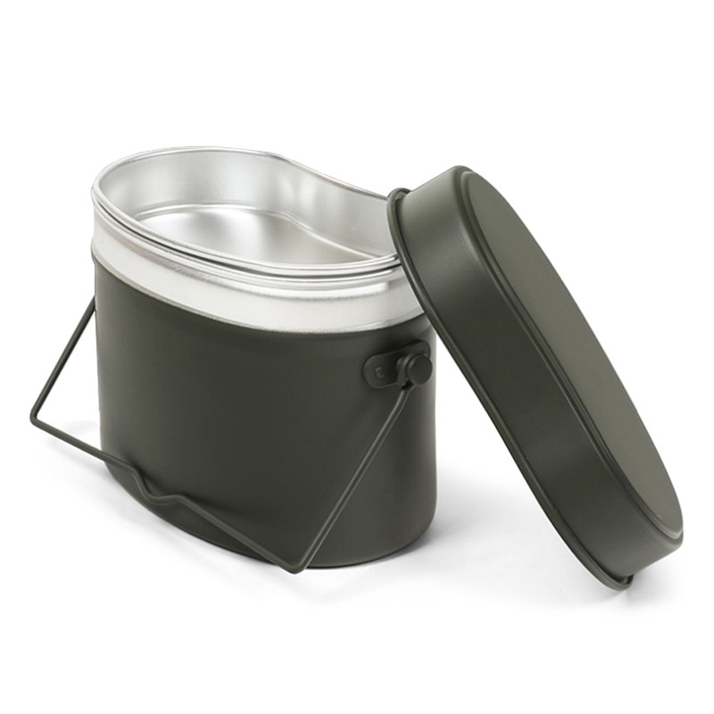 1.5L Outdoor Military Canteen Mess Tin Kit Camping Cookware Lunch