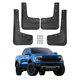 Mud Flaps for Ford Ranger 2024 2025, Wheel & Tire Splash Guards, Mudflaps for Car, PP Material, All Weather Tire Protector Splash Guards Mudflaps for Ford Ranger Exterior Accessories