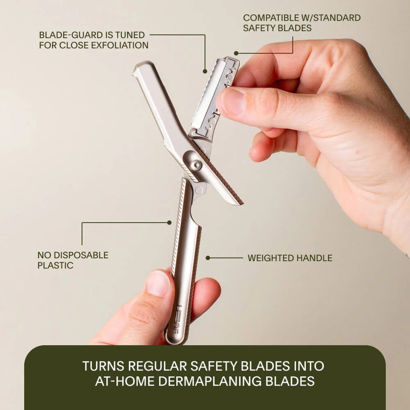 Leaf Shave Reusable Dermaplaner, Chrome