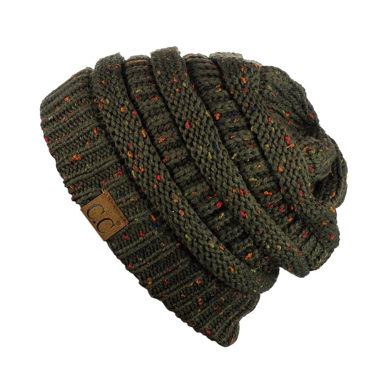 C.C Trendy - Gorro de punto trenzado grueso y suave
