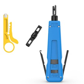 Punch Down Impact Tool with 110 and 66 Blades, Network Wire Cable Cat6/Cat5e Telephone Impact Terminal Insertion Tools
