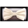 TigerTie Bow Tie Plain Satin + Gift Box, Bow Neck