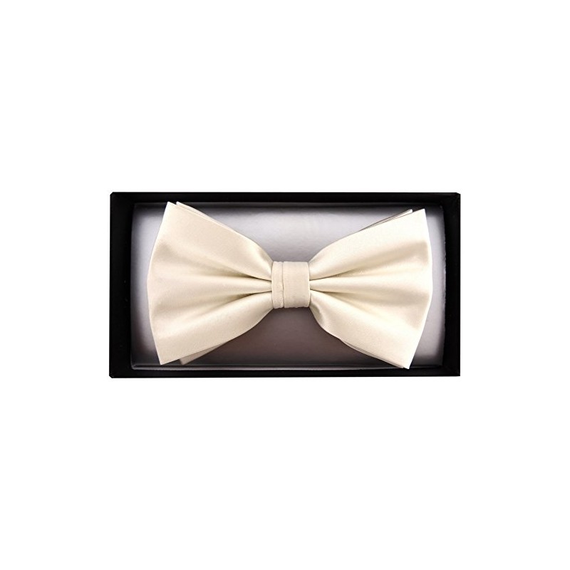 TigerTie Bow Tie Plain Satin + Gift Box, Bow Neck