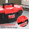 MAXPOWER Tool Box 15-Inch, Plastic Tool Boxes with Removable Tray
