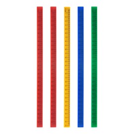 sourcing map 5pcs Whiteboard Magnetic Ruler 29cm Metric Blackboard Straight Rulers Office Measuring Tools